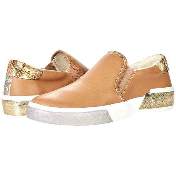 Dolce Vita Shoes - Dolce Vita Zaylor Nude Color Slip On, Metallic and Snake Skin Accent, Size 7.5